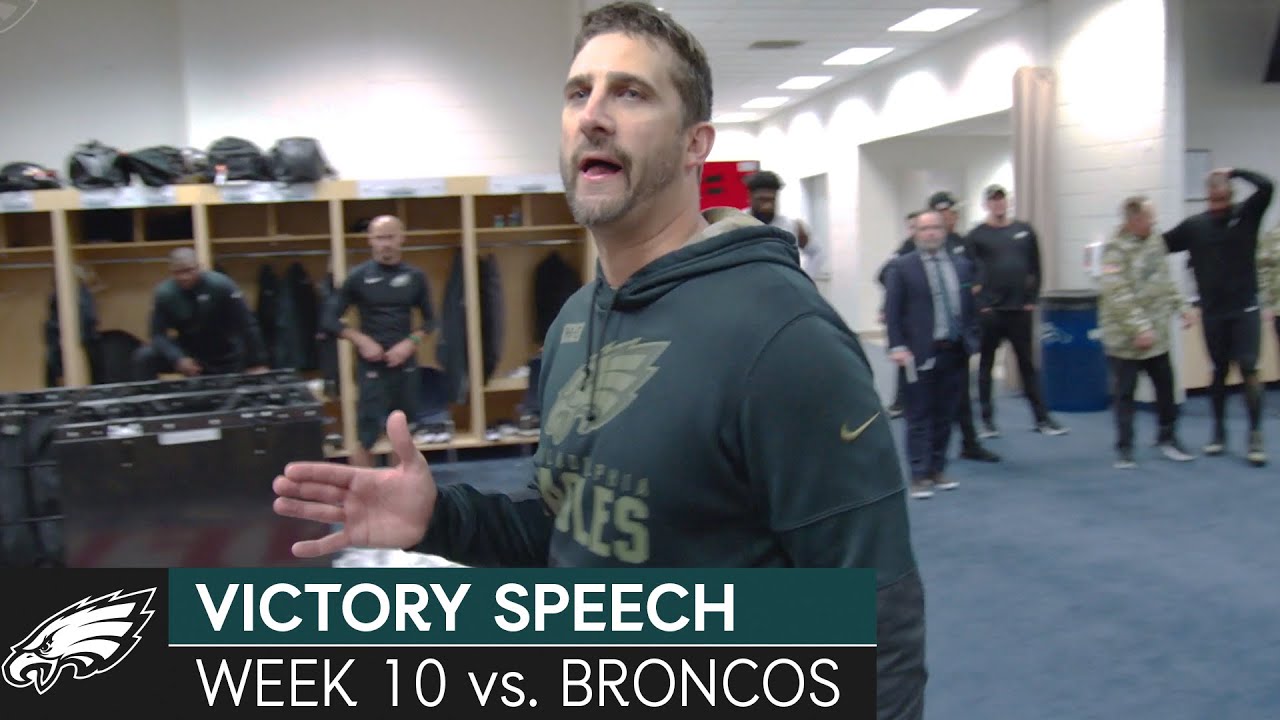Nick Sirianni's Speech After Victory Over Denver "Unbelievable Physical Play!" | Philadelphia Eagles