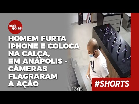Homem furta iphone e coloca na calça, em Anápolis - câmeras flagraram a ação