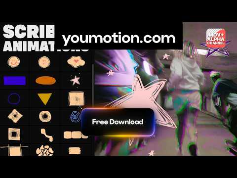 Free Scribble Elements & Transitions | Hand-Drawn Cartoon Pack (Ae, Pr, Dr, FCPX)
