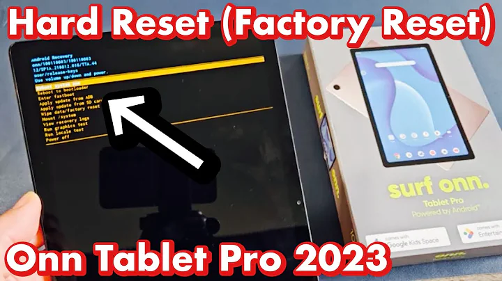 Onn Tablet Pro 2023: How to Hard Reset (Factory Reset)