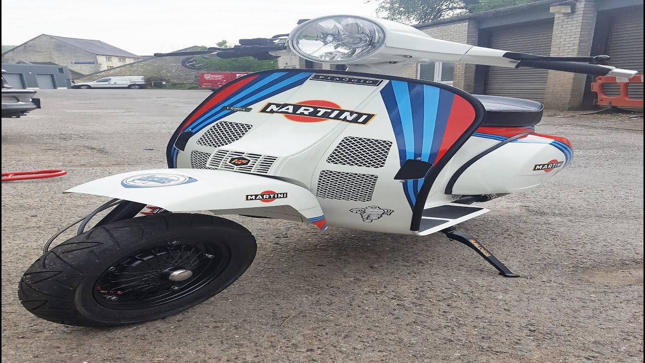 Vespa PX 225 water cooled martini rep YouTube