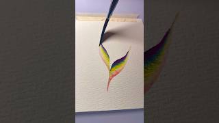 Satisfying Watercolor #watercolor #brushstrokes #satisfying #rainbow #leafart