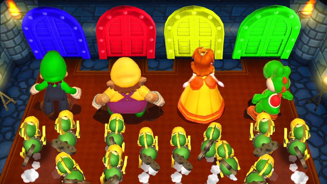 Mario Party 9 MiniGames Daisy Vs Luigi Vs Yoshi Vs Wario (Master Difficulty)