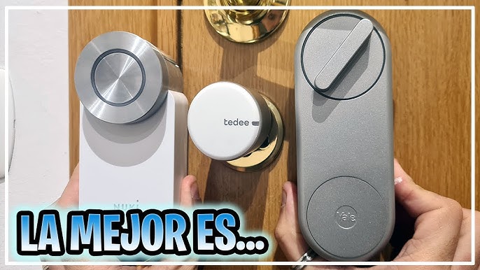 KIT CERRADURA ELECTRONICA TEDEE PRO + BRIDGE WIFI GRAFITO Sin cilindro