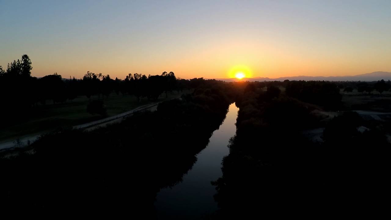 Quiet and Relaxing Sunset Sepulveda Basin and LA Rver 06 23 16-Autel X Star Premium