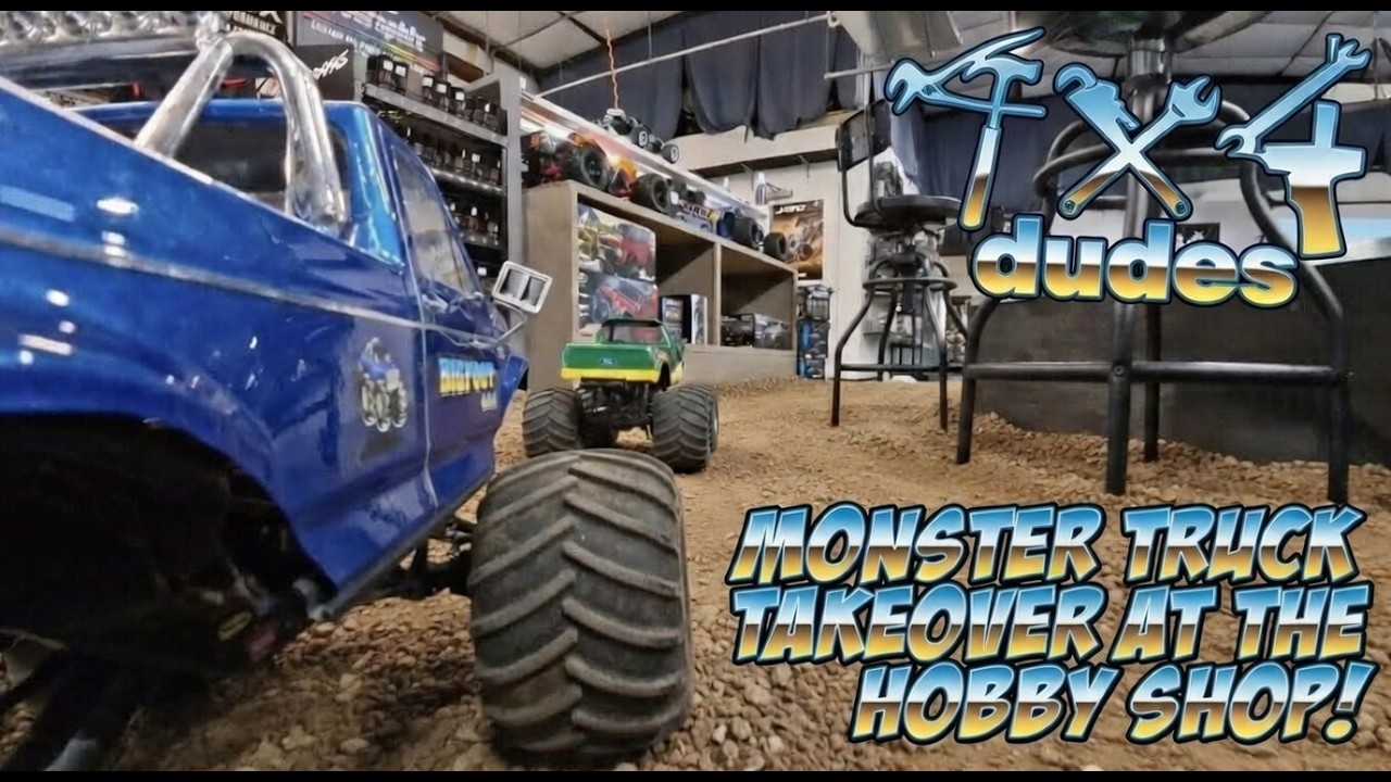 Monster truck takeover at The Hobby Shop!