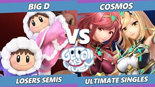 GOML 2022 Losers Semis - Cosmos (Pyra Mythra) Vs. Big D (Ice Climbers) SSBU Ultimate Tournament