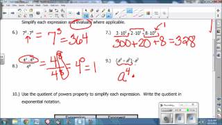 Notes 1 5 Zero and Negative Exponents