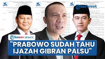 Rismon Sebut Prabowo Tahu Ijazah Gibran Palsu tapi Tunggu Rakyat Bergerak Desak Wapres Dimakzulkan