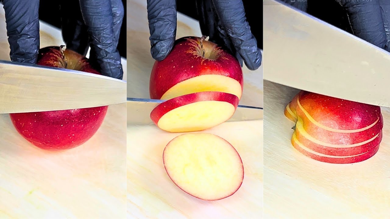Ultra Relaxing Apple Cutting ASMR 🍎🔪 | Crunchy Knife Sounds | No Talking | Sleep & Stress Relief