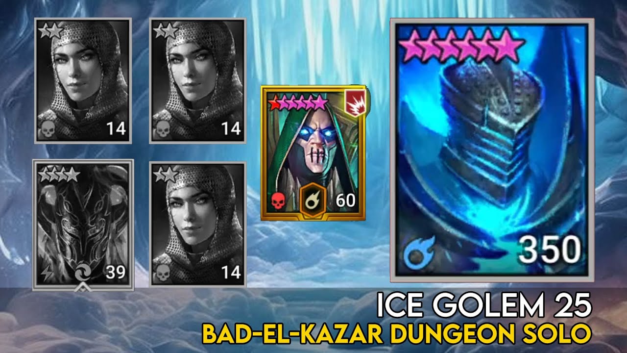 Ice Golem 25 BadelKazar Dungeon Solo Raid Shadow Legends Guide