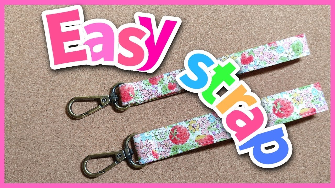 リストストラップの作り方／ストラップ型持ち手／How to make a wrist strap（Subtitles available