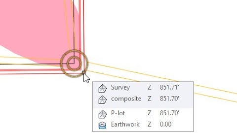 Use Shift and Space Bar to quickly select overlapping entities in Civil 3D