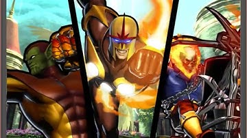 Ultimate Marvel vs Capcom 3: Nova, Super Skrull, and Ghost Rider arcade playthrough