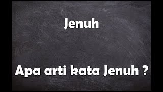 Apa arti kata Jenuh ?