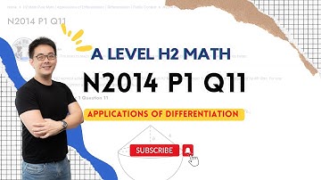 💡Applications of Differentiation💡N2014 P1 Q7 - H2 Math Tuition @ Tim Gan Math