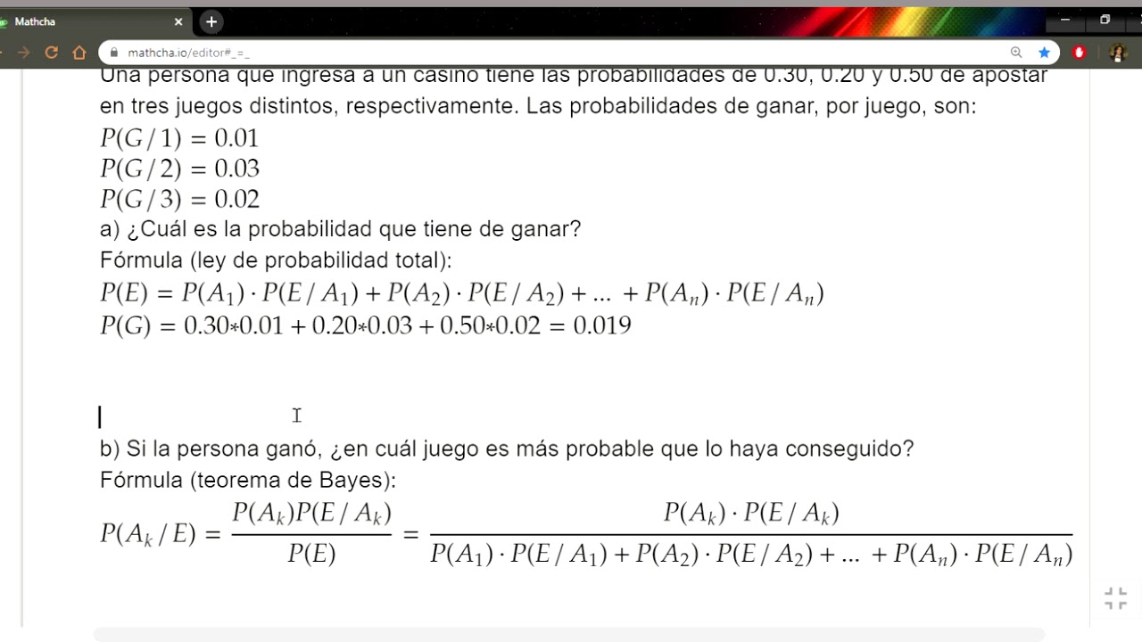 Teorema de Bayes Ejemplo 2 YouTube Teorema de Bayes Ejemplo 2 YouTube