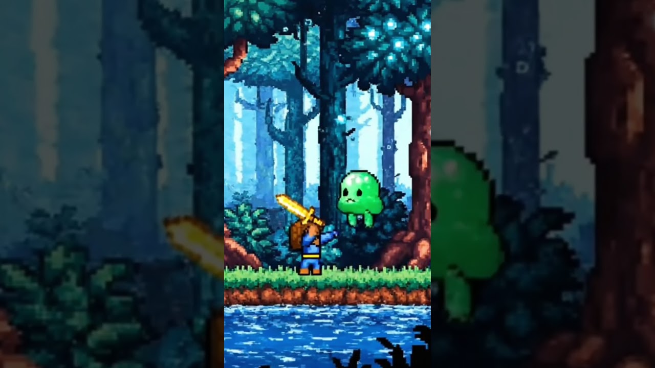 Pixel Hero vs Forest Slime 🗡️ | 8-Bit Fantasy Adventure 