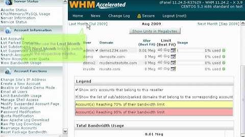 How to view bandwidth usage by account in WHM | FastDot Cloud Hosting