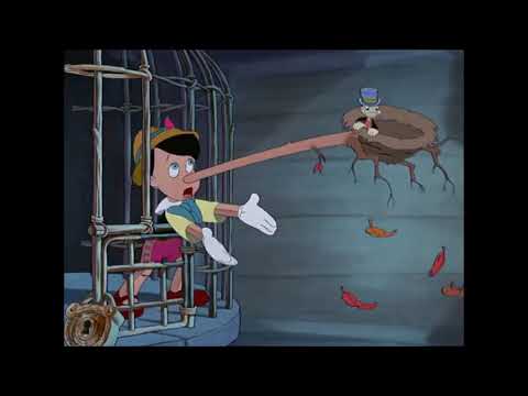 Pinocchio 1940   Pinocchios Lie Scene 480p