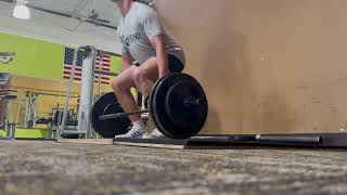 Explosive deadlifts (210lbs for 15)