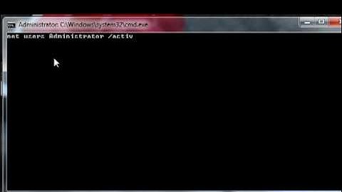 Enable/Disable Administrator user - Windows 7/Vista.