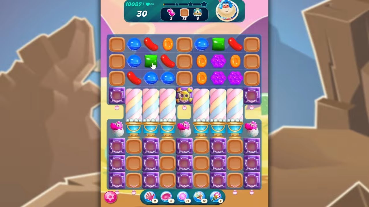 確認用（キャンディキャンディ） Candy Crush Saga LEVEL 10087 NO BOOSTERS (new version)🐟☑️ - YouTube