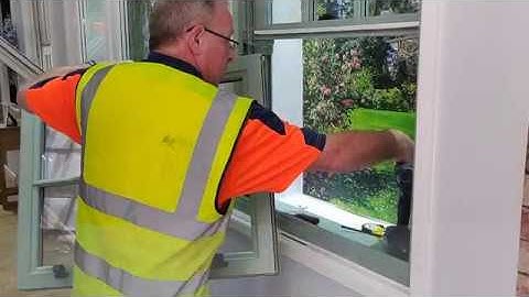 How to fit the bottom sash on PVCu Sliding Sash Windows