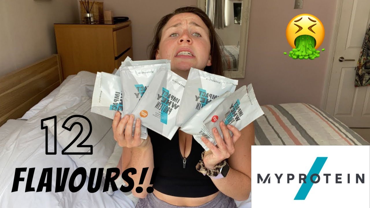 my *HONEST* Review of 12 MYPROTEIN FLAVOURS // IMPACT WHEY PROTEIN REVIEW