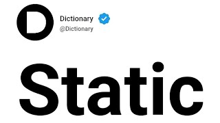 Static Meaning In English