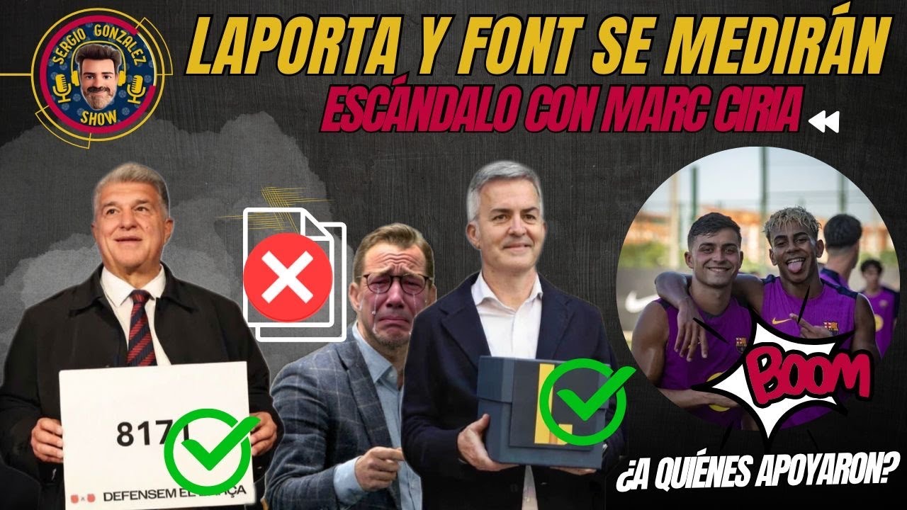 ¡ELECCIONES BARÇA 2026! ESCÁNDALO CIRIA. LAPORTA Y FONT, CANDIDATOS. LAMINE Y PEDRI VOTAN A LAPORTA