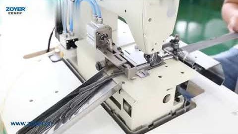Zoyer ZY2000C double needle flat bed belt loop sewing machine with cutter
