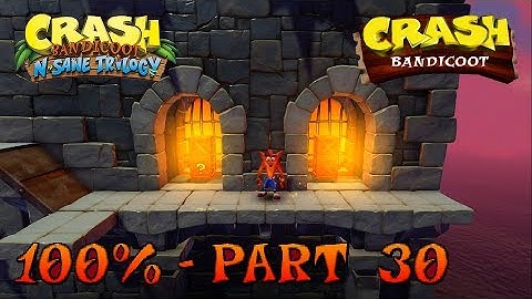Crash Bandicoot - N. Sane Trilogy - 100% Walkthrough, Part 30: Slippery Climb (Red Gem)