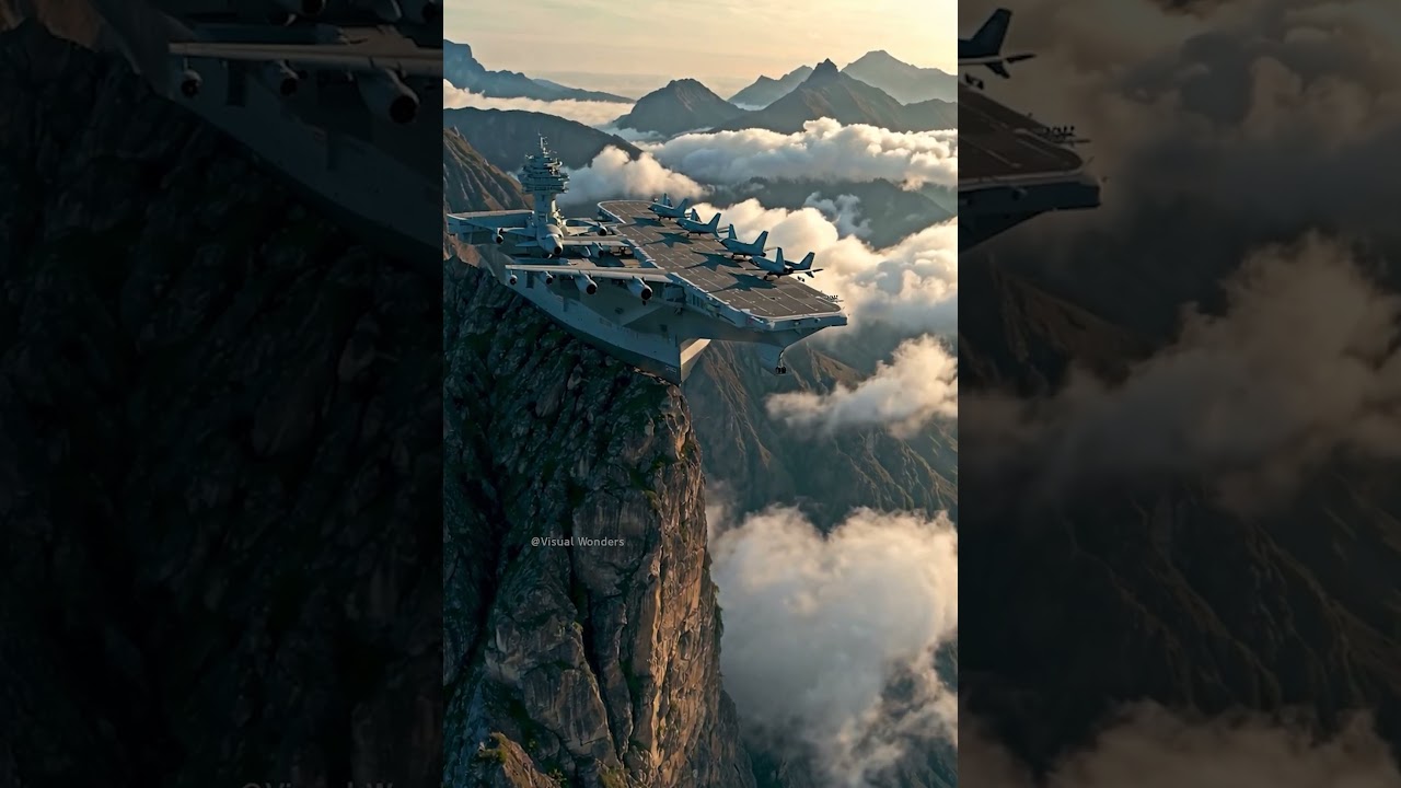 AI Made This Impossible: An Aircraft Carrier Above the Clouds