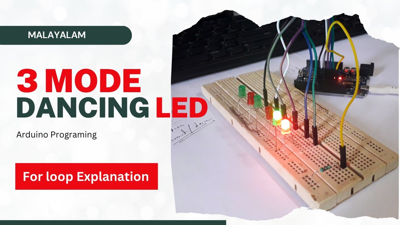 3 Mode Dancing LED light using Arduino | For loop explanation ...