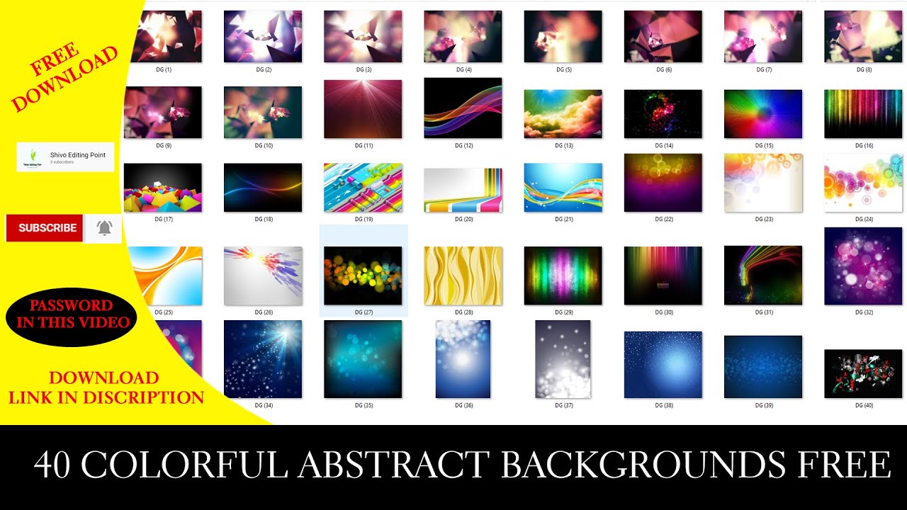 40Colorful ABSTRACT BACKGROUNDS By DG Photoshop pro