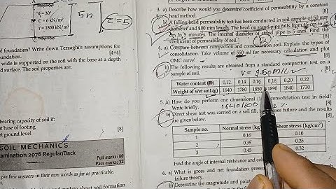 Soil Mechanics 4Th-Sem Compaction Numerical diploma in civil engineering 2076 reg/back