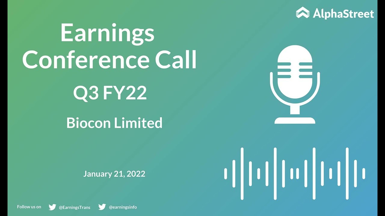Biocon Limited Q3 FY22 Earnings Concall