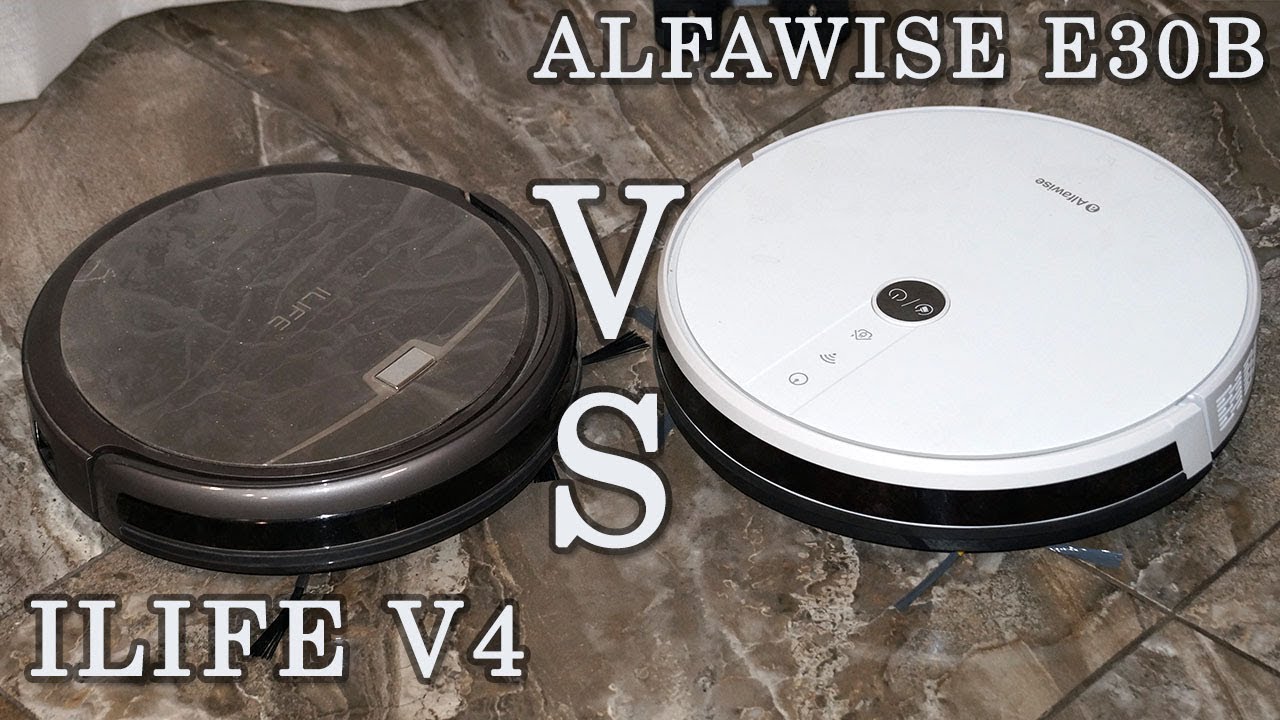 Alfawise V8s pro e30b против ilife A4 тест уборка сравнение роботов пылесосов