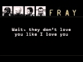 The Fray- Maps (Lyrics!)