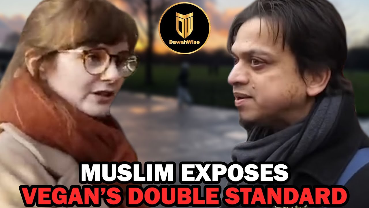 Muslim Completely Silences Vegan Woman | Mansur | Speakers Corner