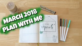 PLAN WITH ME - March 2018 Bullet Journal Setup