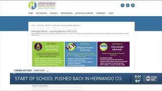 Hernando pushes back first day of school amid coronavirus concerns