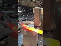 Iron cutting, the initial process of making a rubber tapping chisel. #Blacksmith #IronCutting