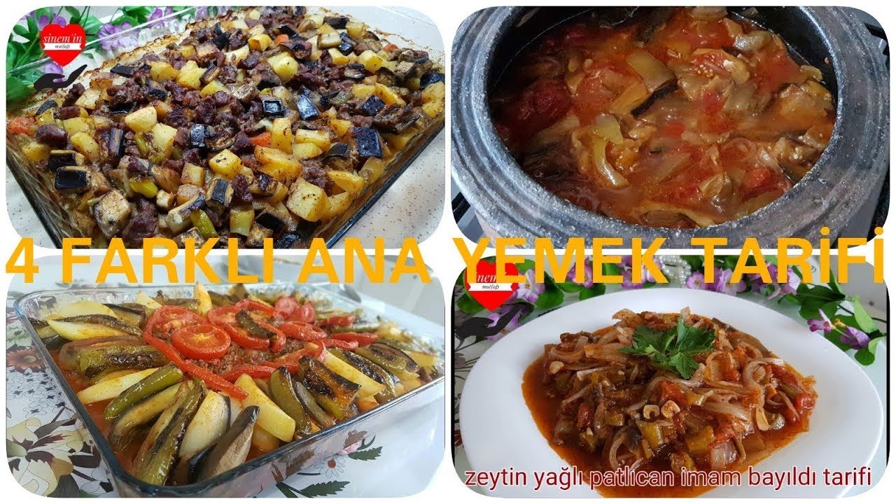 4 farklı ana yemek tarifi