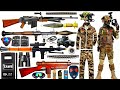 plastic box full of shooting toys like M416,watergel,watergun,blastergun,Ak47,mp5,glock eagle