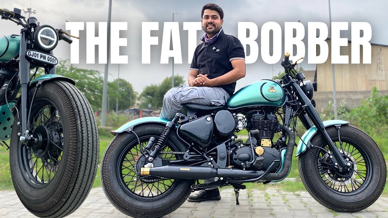 ROYAL ENFIELD BULLET 350 CONVERTED into FAT BOBBER by ​KUNWAR CUSTOMS | 