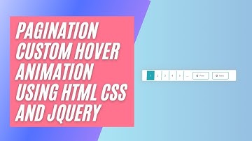 Pagination Custom Hover Animation Using HTML CSS AND Jquery || WebMode