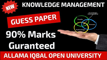 Knowledge management (5010) Solved Guess Papers-MSc./MBA AIOU Past Papers @AHA Assistance