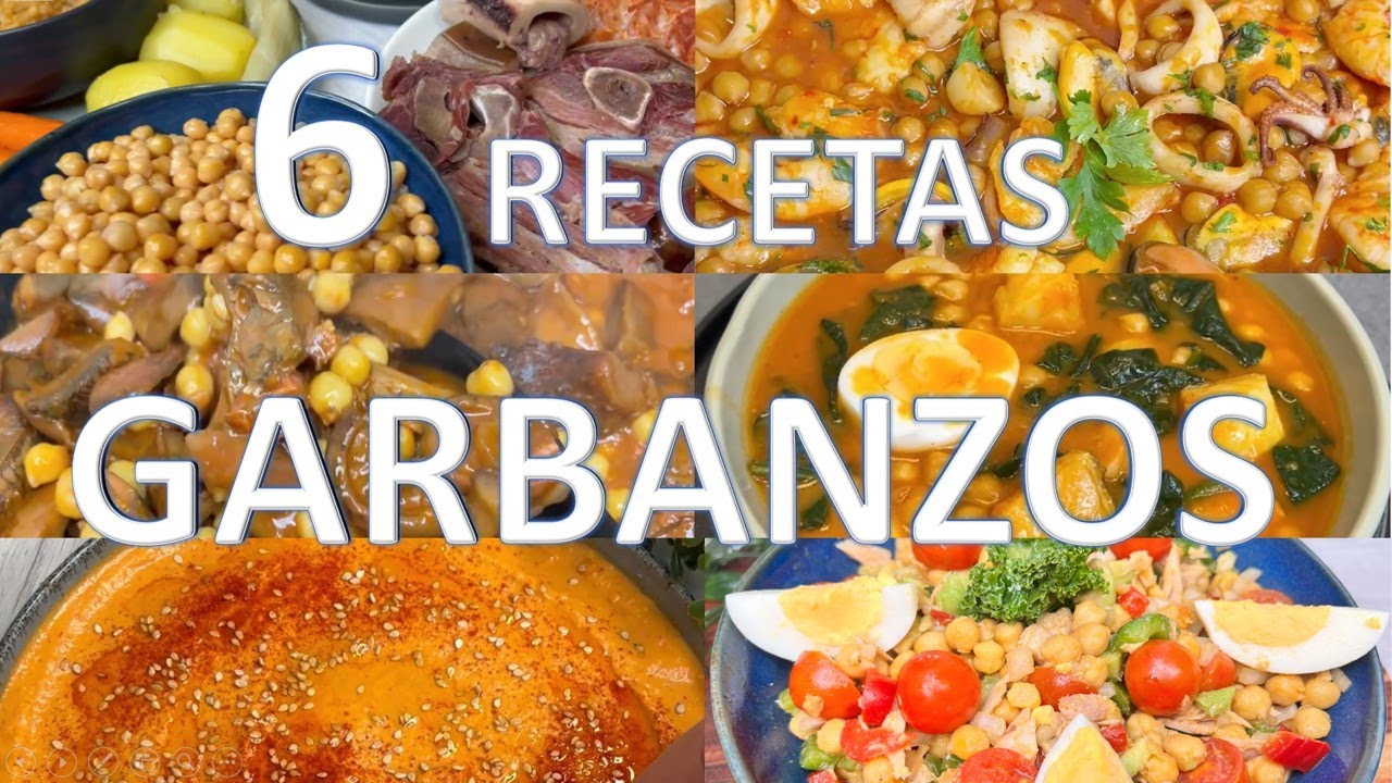 😀 6 RECETAS CON GARBANZOS 👩‍🍳🍲, guárdate estos 6 clásicos para triunfar en tu cocina 🥰